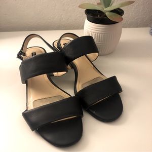 Alex Marie Leather Navy Shoes